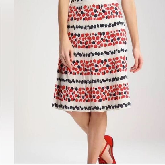 Jcrew Berry Pleated Skirt Size Tall 10 - Picture 16 of 16